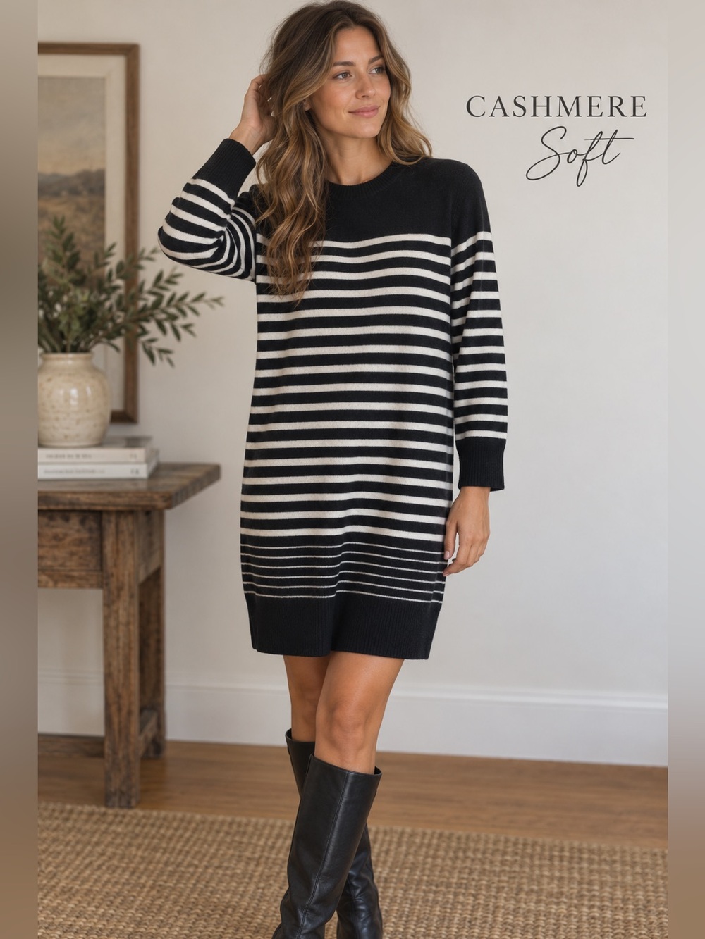 Enza Costa cashmere sweater dress XS-M